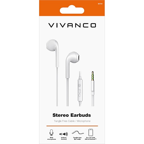 Vivanco Headset In Ear Eggshape Design - hvid