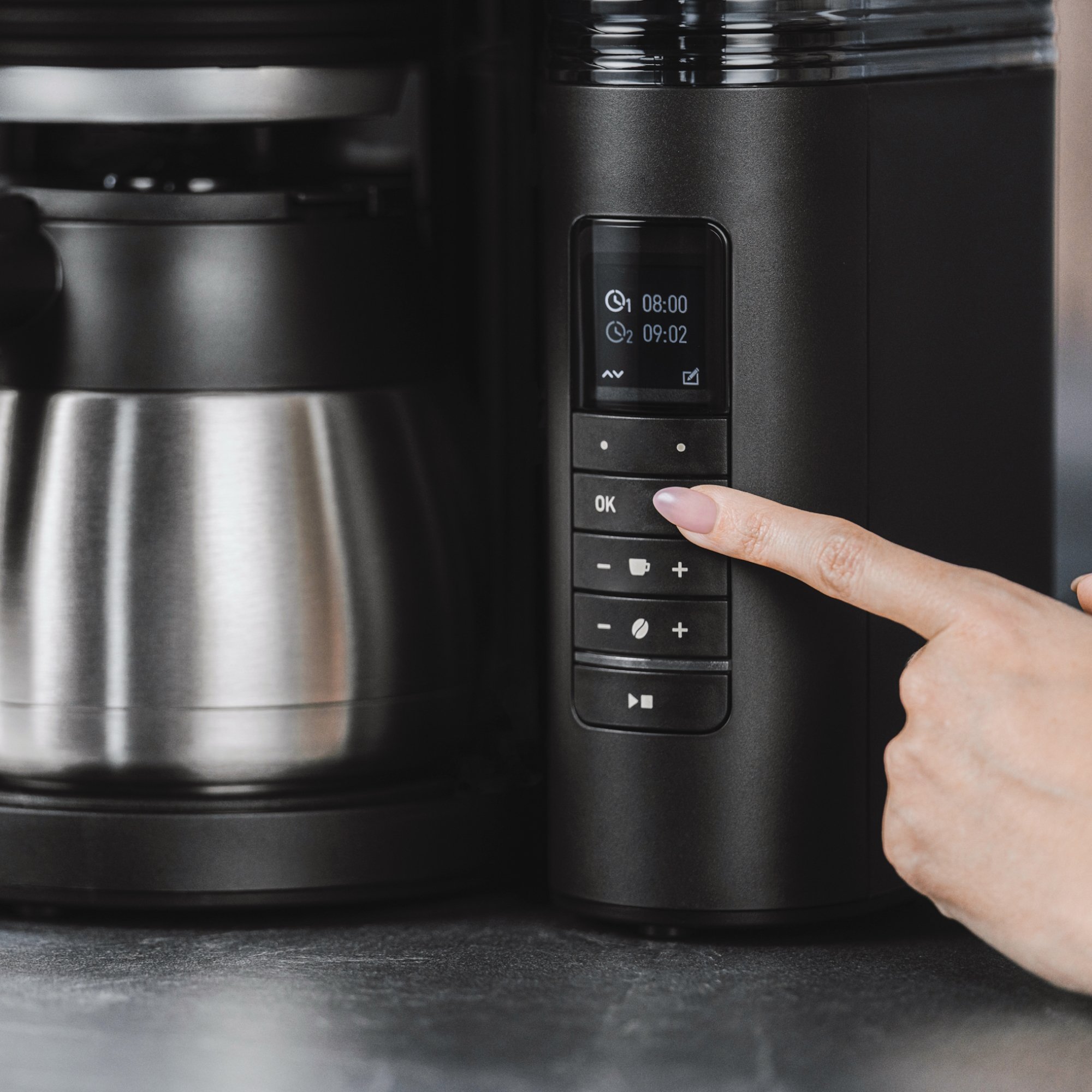 AromaFresh Therm Pro X|Filterkaffeemaschine mit Mahlwerk
