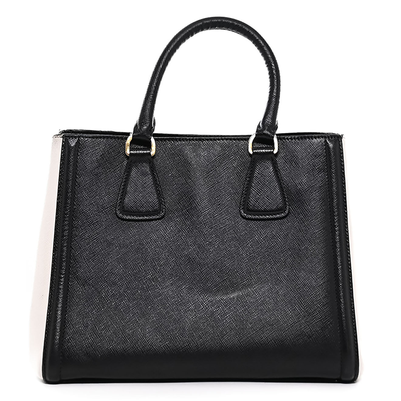 Prada Sac à main Galleria Petit en Cuir Saffiano noir - Bon état - L.26 cm