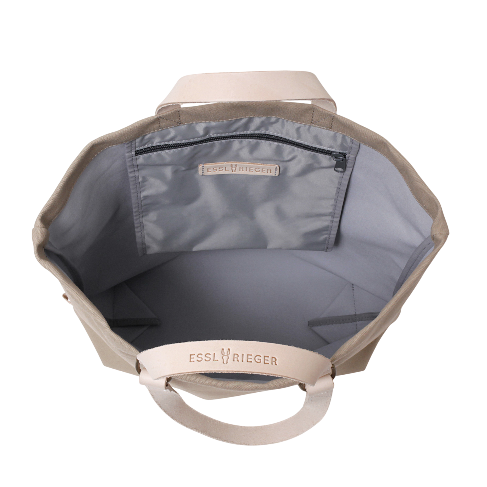 Shopper Sam Sand, Leder Natur