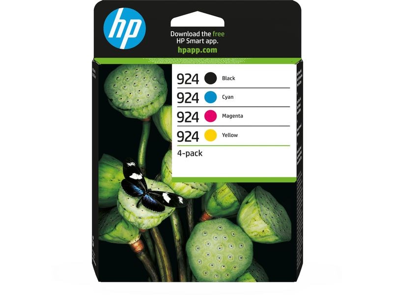 HP Combopack Nr. 924 (6C3Z1NE) Black/Cyan/Magenta/Yellow Druckerpatrone, Schwarz, Cyan, Magenta und Gelb