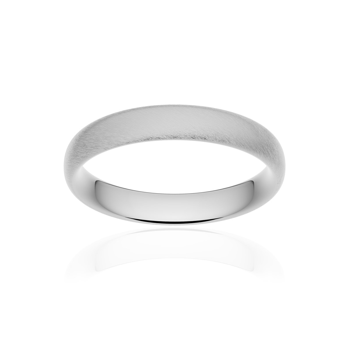 Alliance palladium 950 givré ruban confort 4 mm