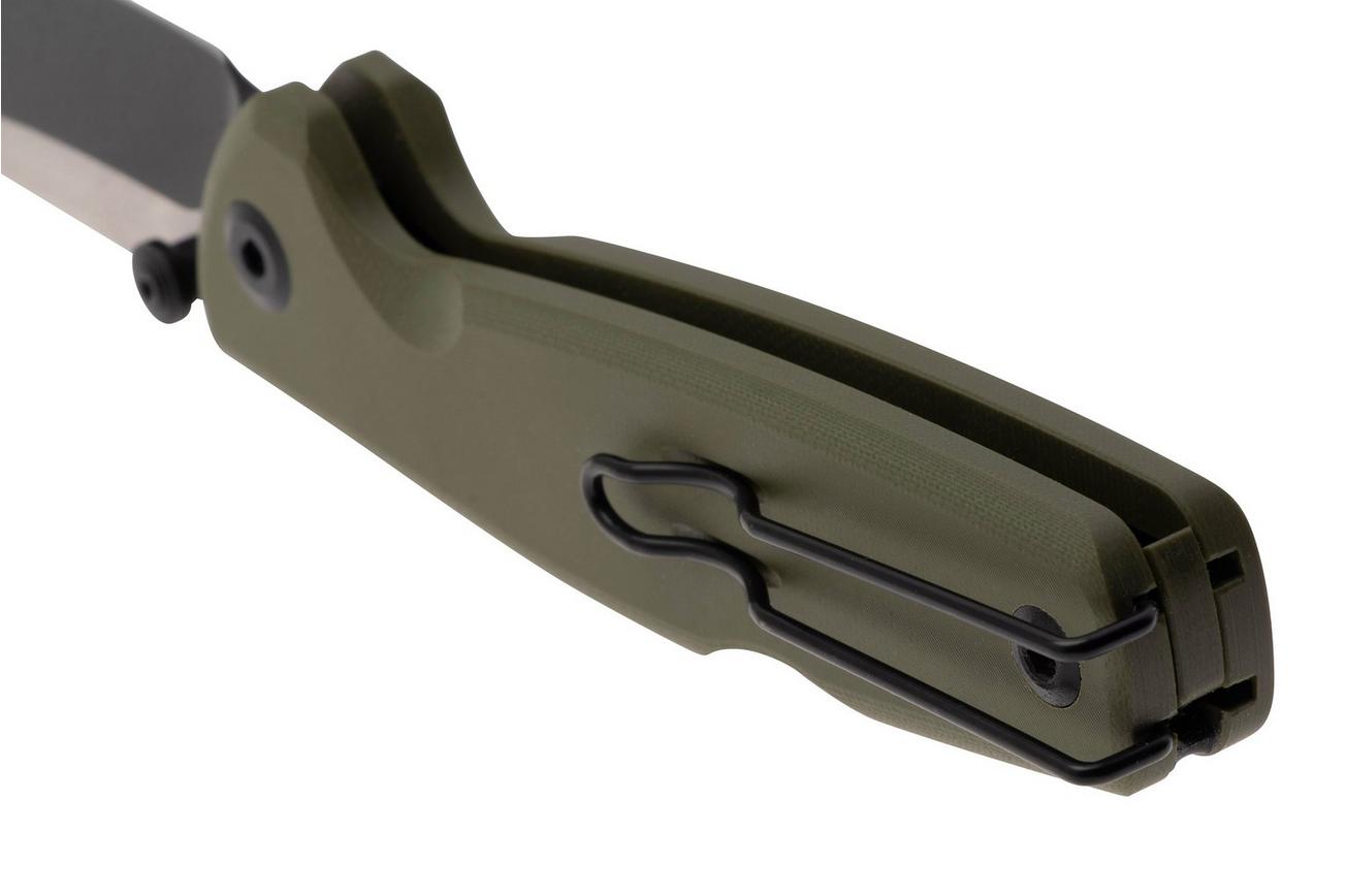 Real Steel Yak 7871BG, Satin/Black PVD 14C28N, Flat Grind, OD Green G10 zakmes