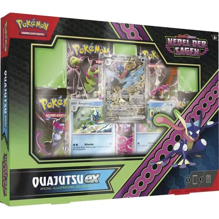 Pokemon Spezial-Kollektion Karmesin & Purpur – Nebel der Sagen: Seedraking-ex/Quajutsu-ex, 1 Stück, 2-fach sortiert