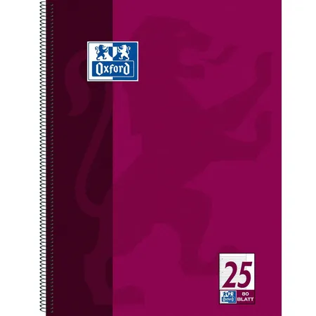 Oxford Collegeblock A4, 80 Blatt, gelocht, Lineatur 25, SCRIBZEE®, Optik Paper®