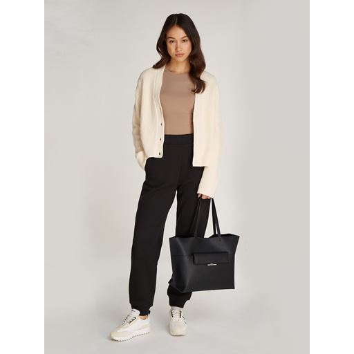 Calvin Klein Linear Shopper, Black