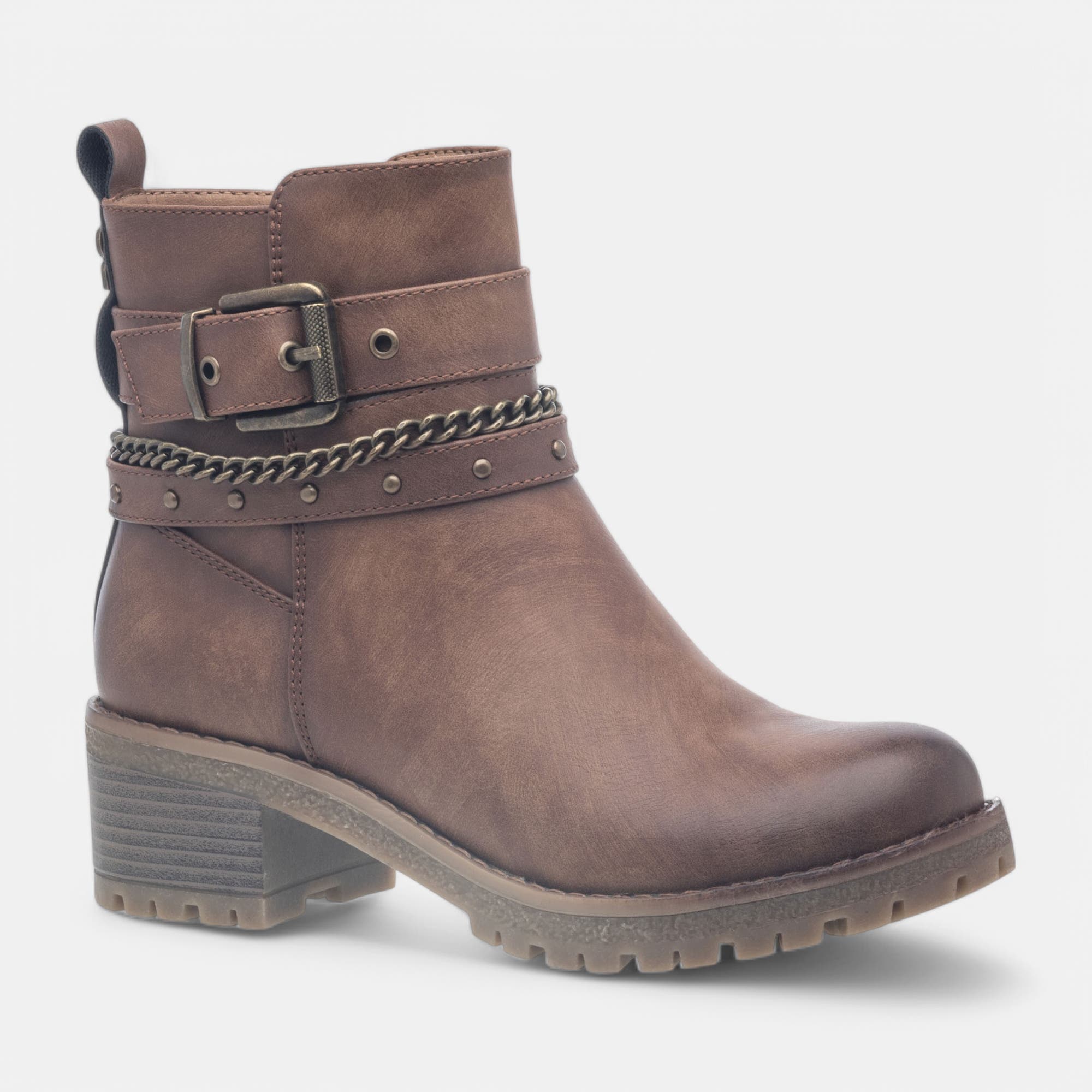 Boots à talon Femme camel