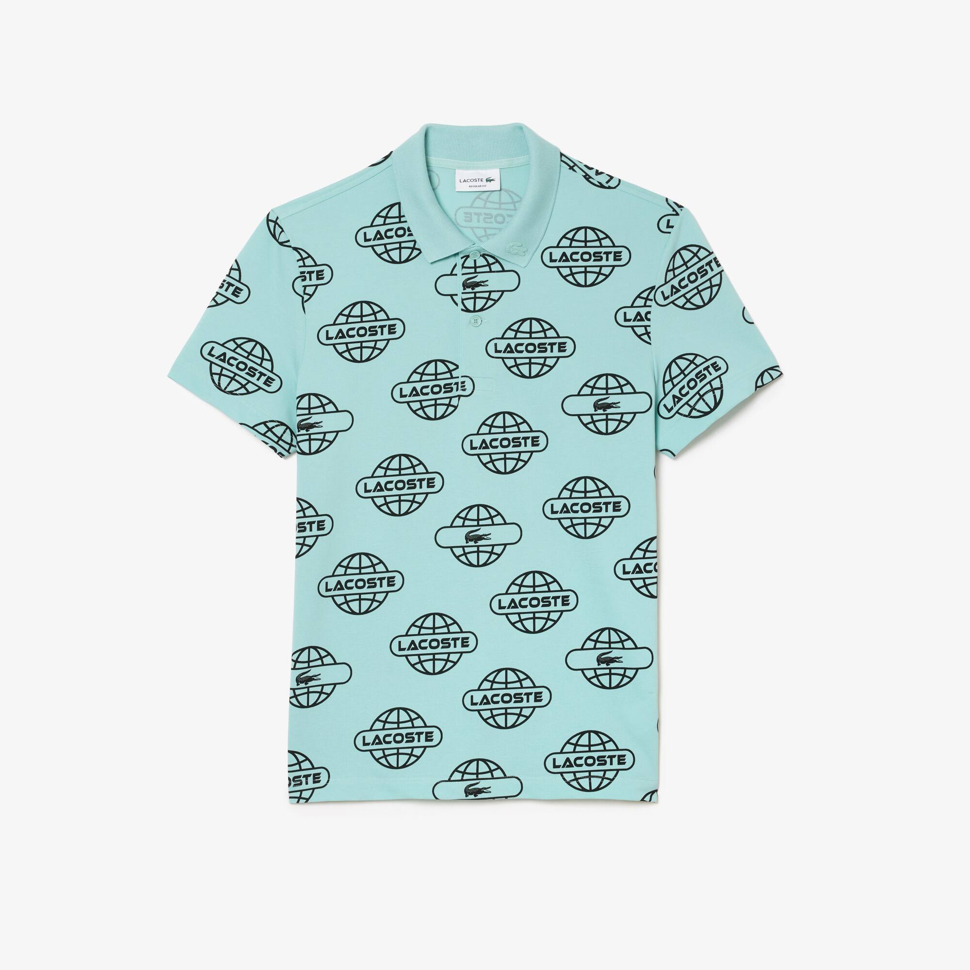 LACOSTE Movement Poloshirt aus leichtem Piqué mit Globe-Aufdruck Kurze Ärmel - Grün - Lacoste - Herren
