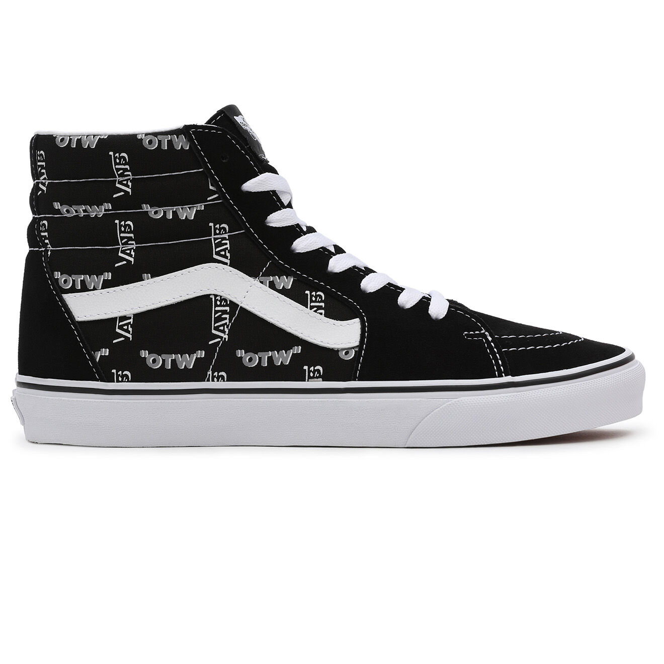 Vans Sneakers en Velours de Cuir & Textile SK8-Hi noires