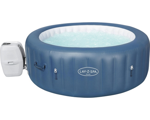 Bestway® LAY-Z-SPA® WiFi Milan AirJet Plus™ opblaasbare hottub met 140 luchtjets, geïntegreerd verwarmingssysteem, multifunctionele pomp en app-bediening, blauw