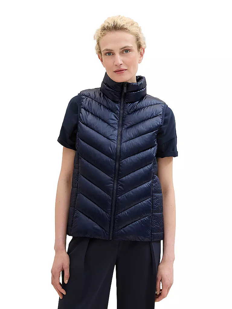 TOM TAILOR Steppgilet blau