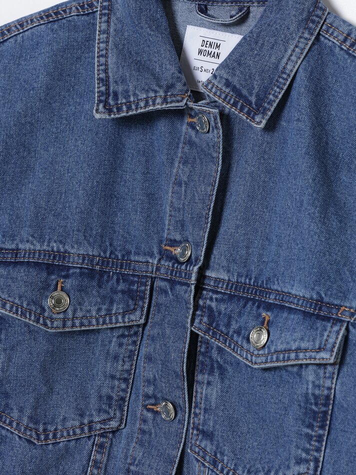 Jaqueta jeans oversized - Índigo