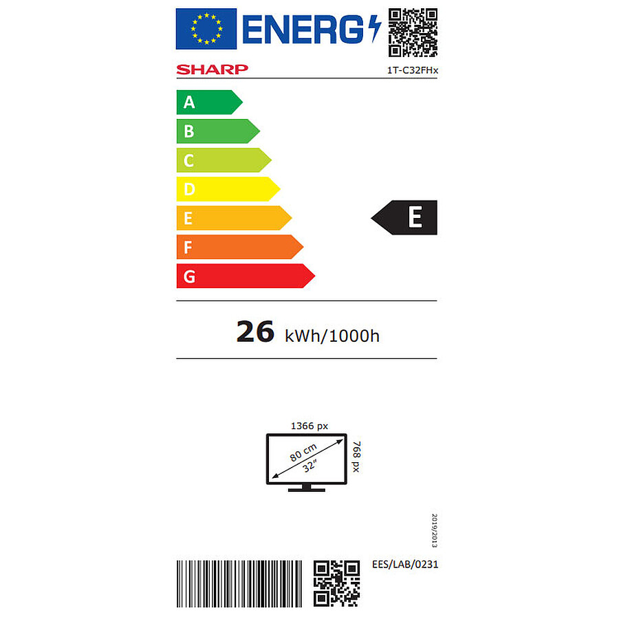 Sharp 32FH2EW - TV HD - 80 cm