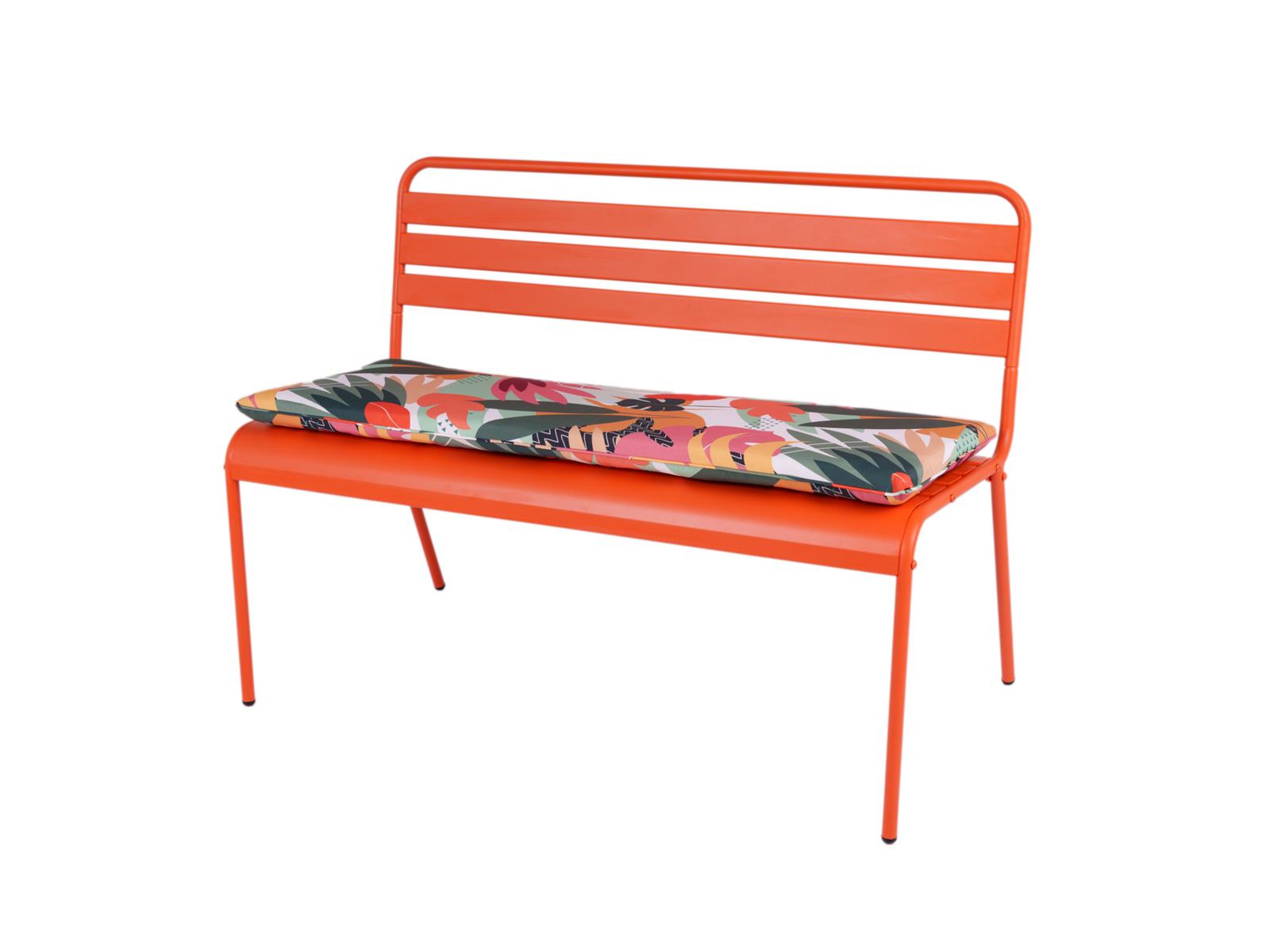 Metalen tuinbank Max 120 cm okergeel