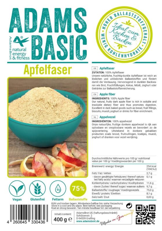 adams Basic Appelvezel 400gr