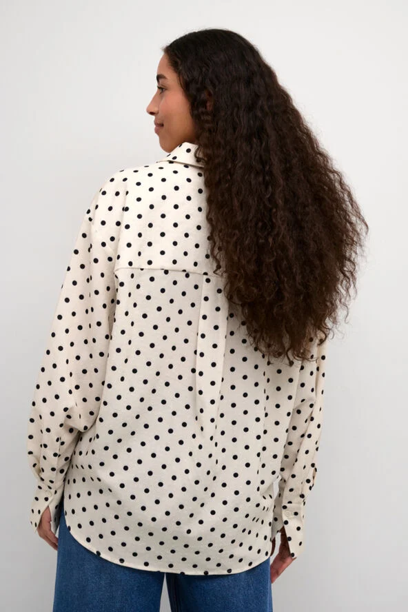 Kaffe KAoscarna Shirt Chalk/black dot