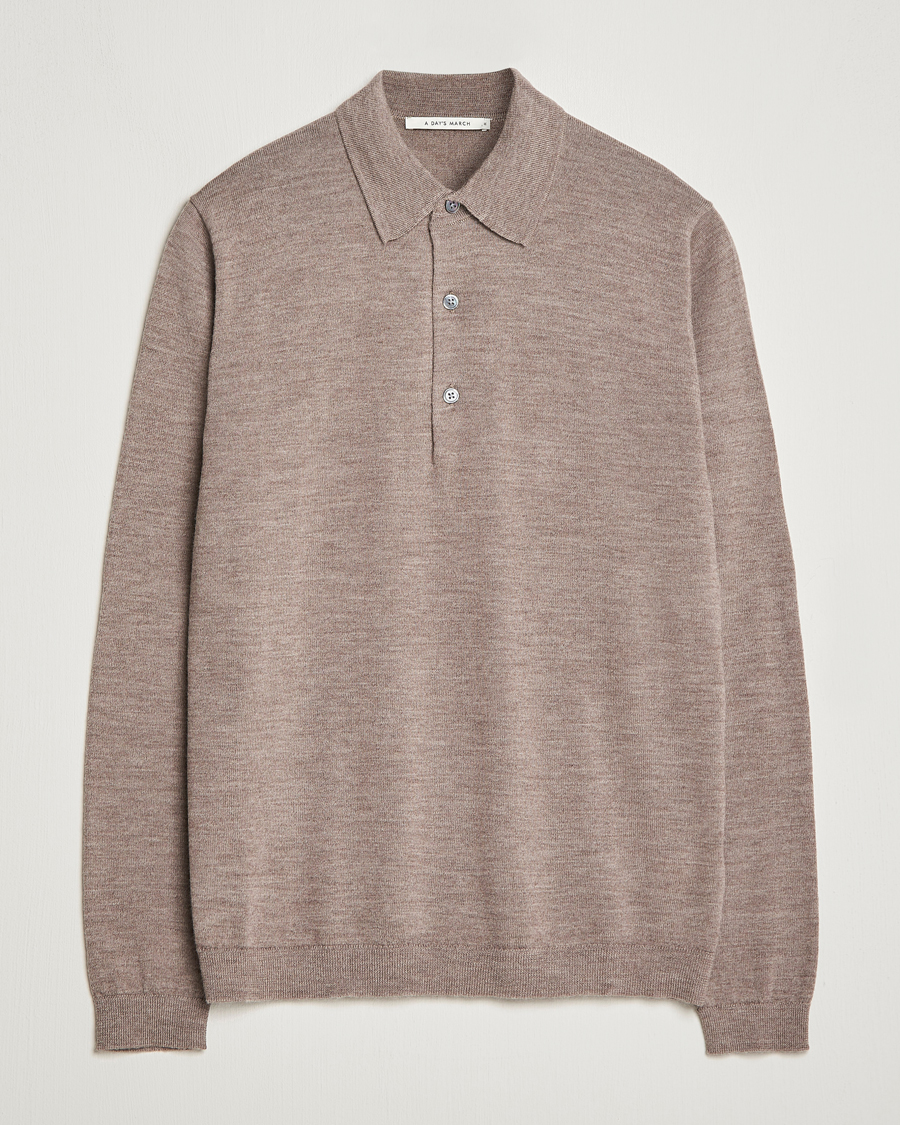 A Day's March Ambroz Merino Polo Taupe