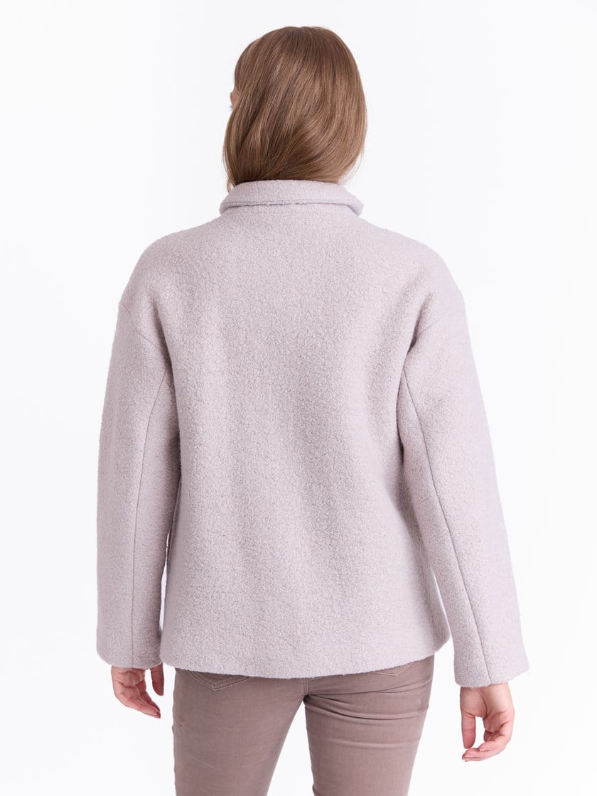 Marita boucle jakke White Sand