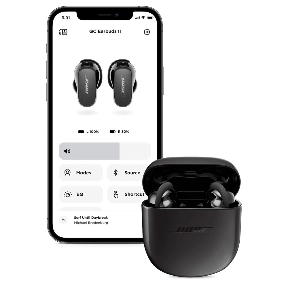 QuietComfort Earbuds II TWS (ANC) Wireless Bluetooth Kopfhörer In-Ear Headset mit Active Noise Cancelling   Ladecase (870730-0010) - Schwarz