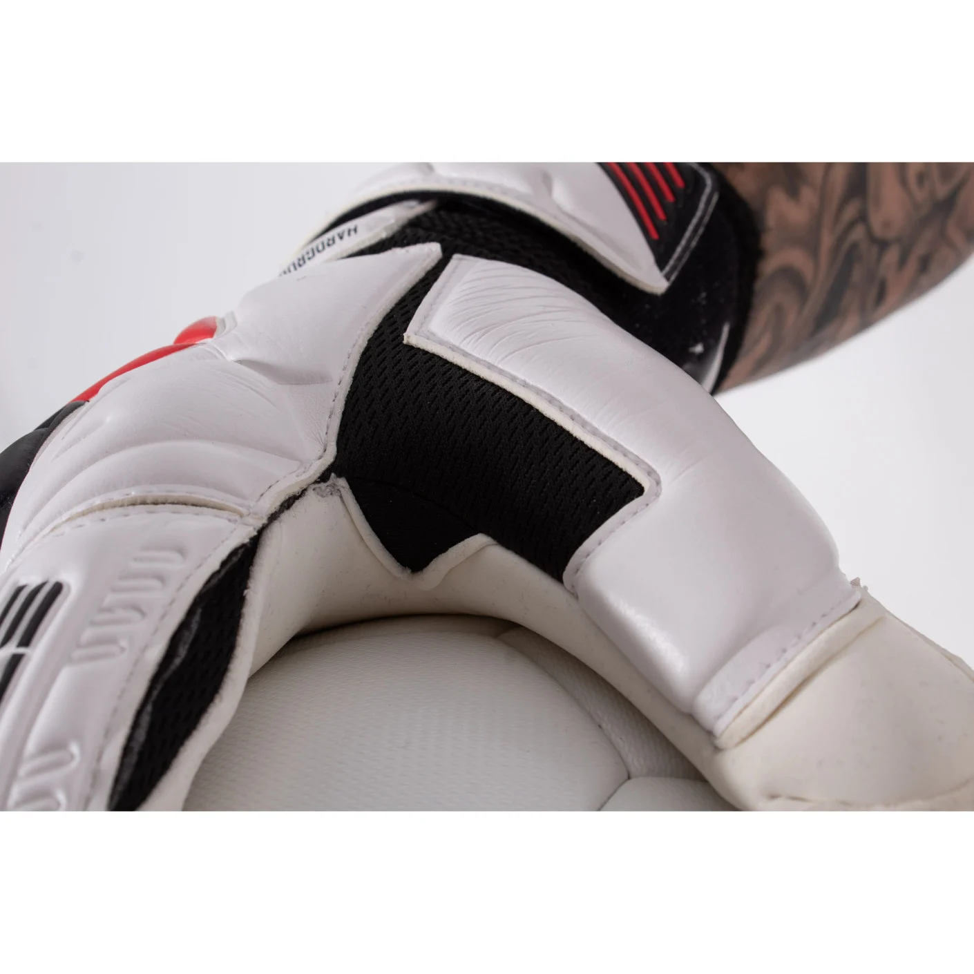 Stanno Hardground RFH IV Keepershandschoenen Wit Zwart Rood
