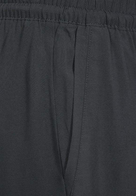 Viskose Loose Fit Hose - dark stone grey