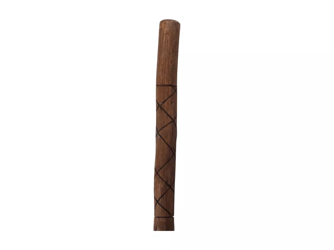 BÂTON DE RANDONNÉE DÉCORATIF Marcher 120 cm, Teck massif couleurs naturelles