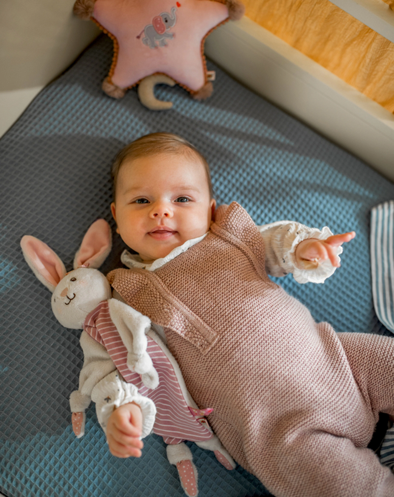 Schnuffeltuch BABYGLÜCK - HÄSCHEN in rosa