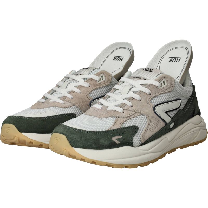 HUB Grid S48 Sneakers Groen Heren