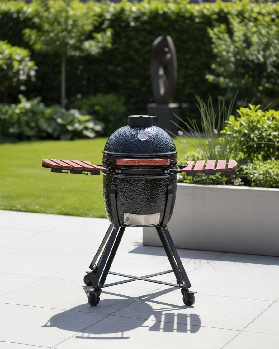 Houtskoolgrill voor buiten KAMADO Keramiek Zwart