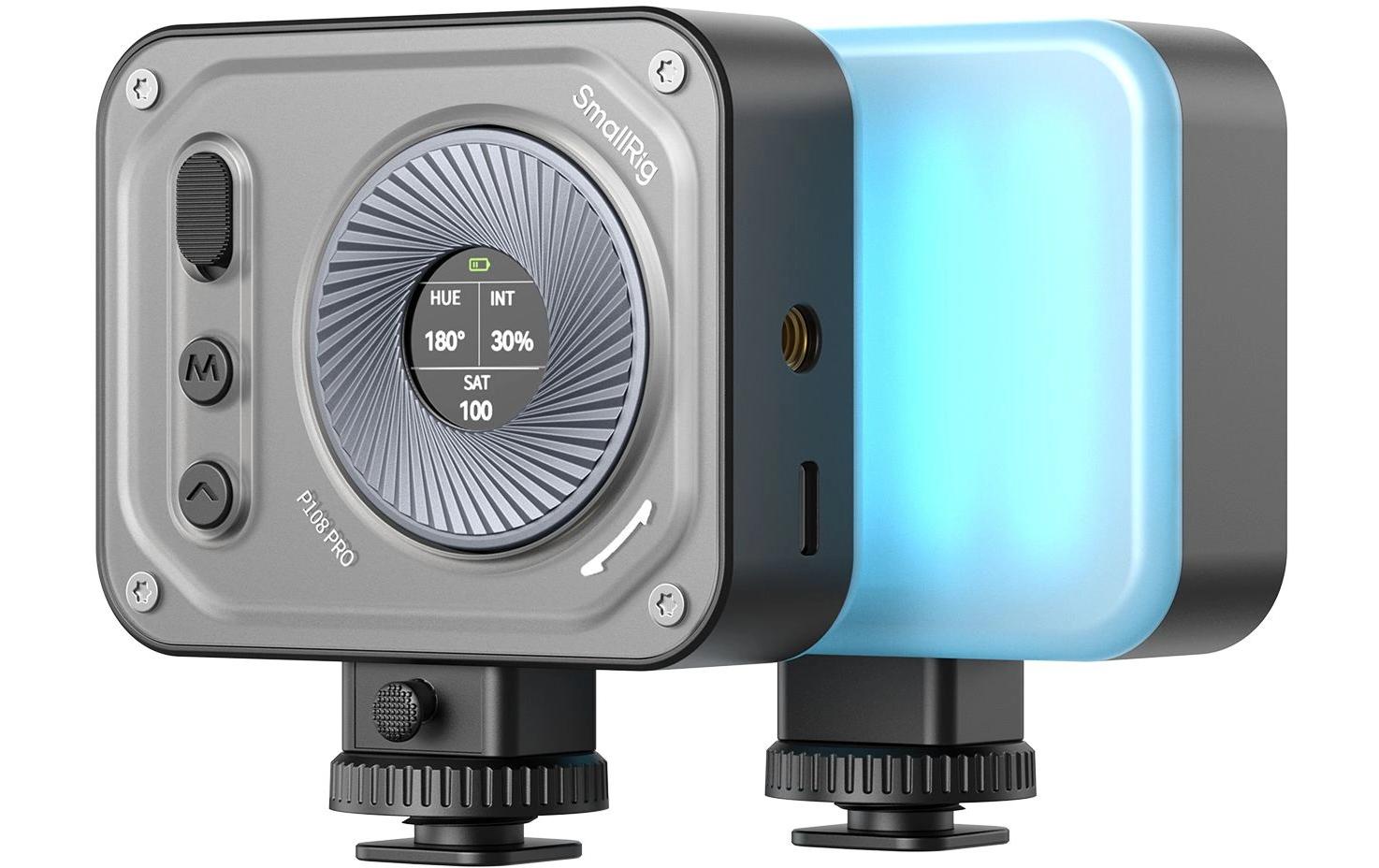 Vibe P108 Pro Mini-LED-Videoleuchte SchwarzSimuliert 2500K-6500K Tageslicht und bietet 12 Spezialeffekte