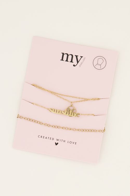 Souvenirs belly chain sunshine-goudkleurig