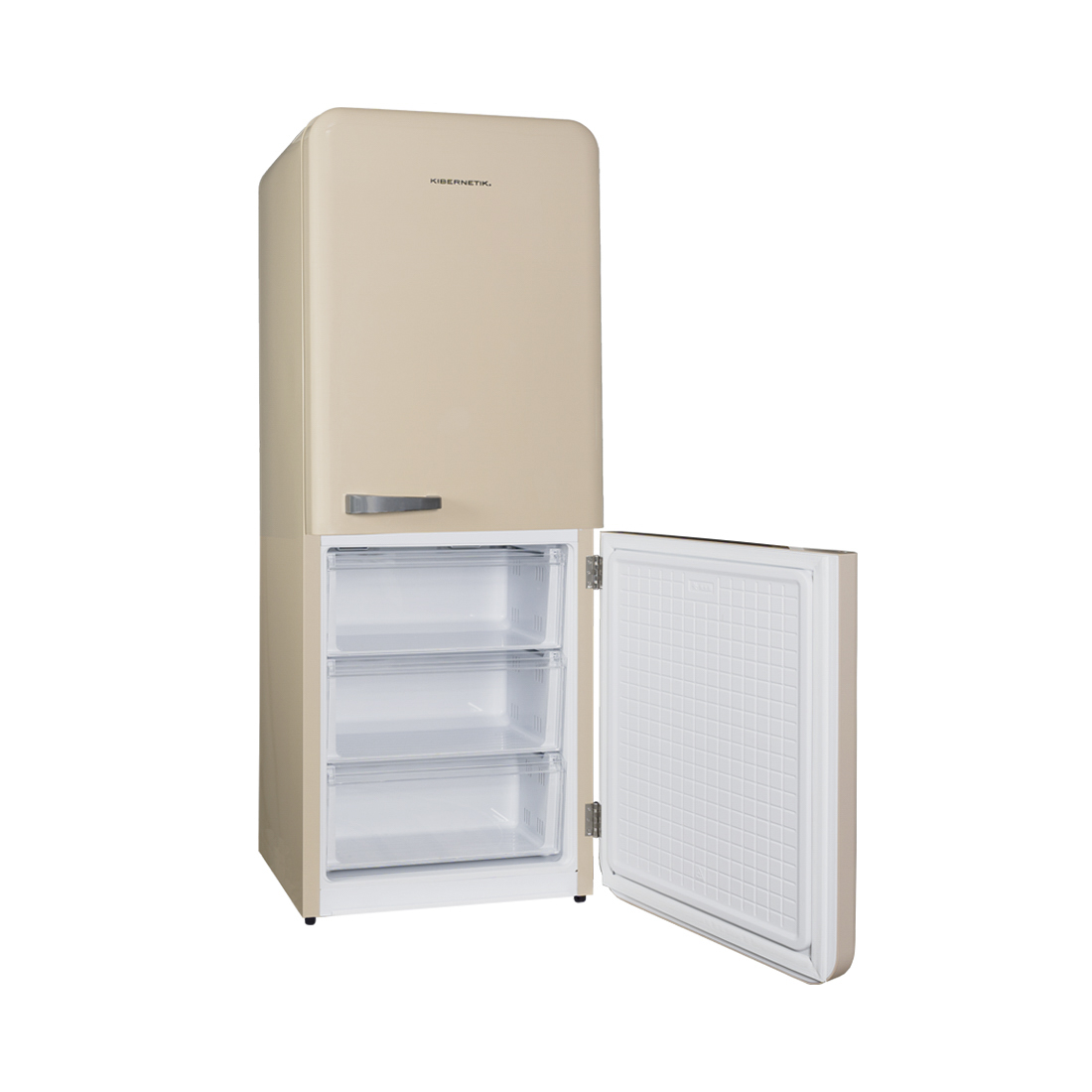 Kibernetik KSTK401 Retro Kühl-Gefrierkombination 401 Liter, beige