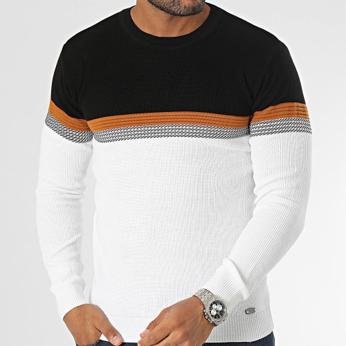 Pull Blanc Noir