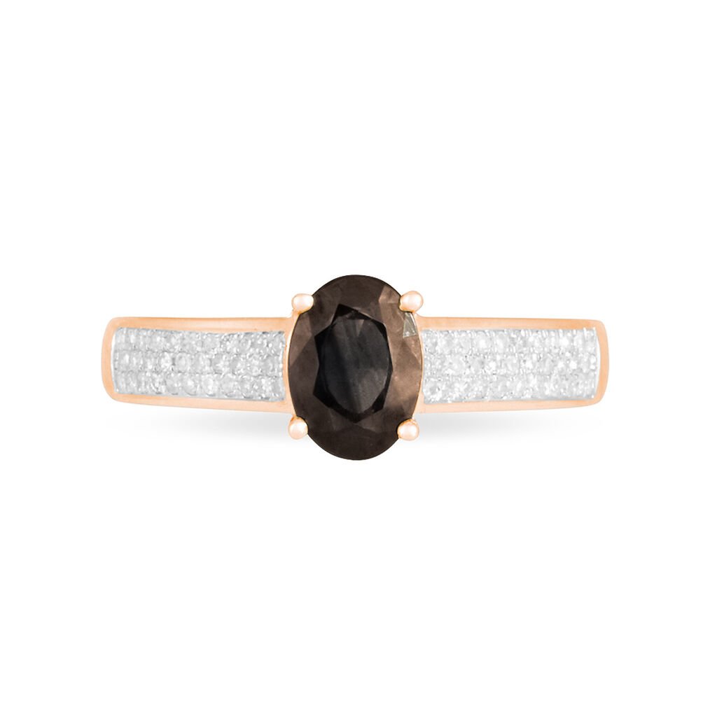 Bague Crista Or Rose Quartz Et Diamant