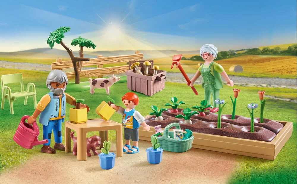 GRANDS-PARENTS ET POTAGER - 71443