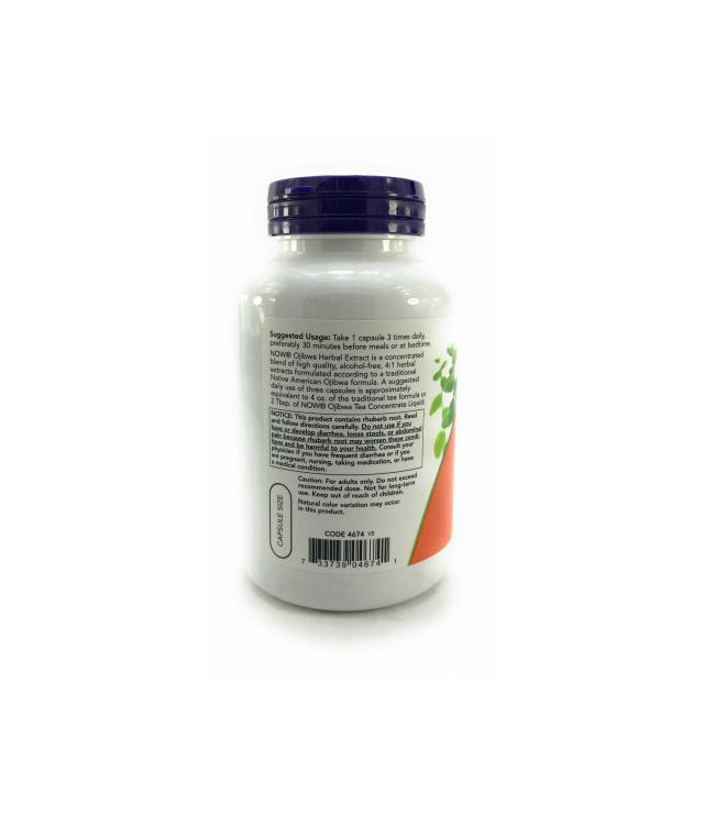 NOW Foods Extrato Herbal Ojibwa 450mg 180 cápsulas veganas
