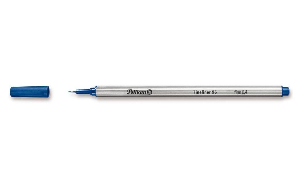 Fineliner 96 0.4 mm, Blau/SilberFeinschreiber für präzises Schreiben und Zeichnen