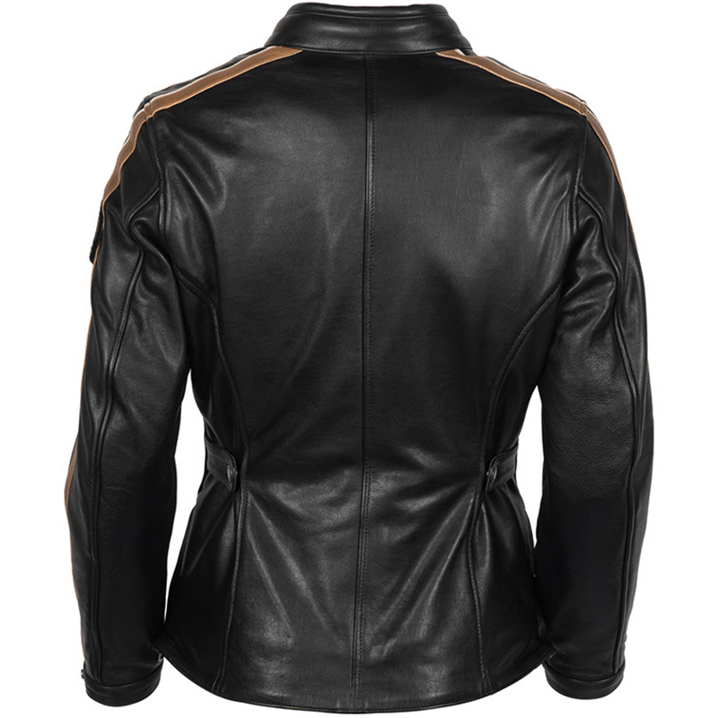 Helstons - Blouson femme Jade Cuir Rag Noir / Marron