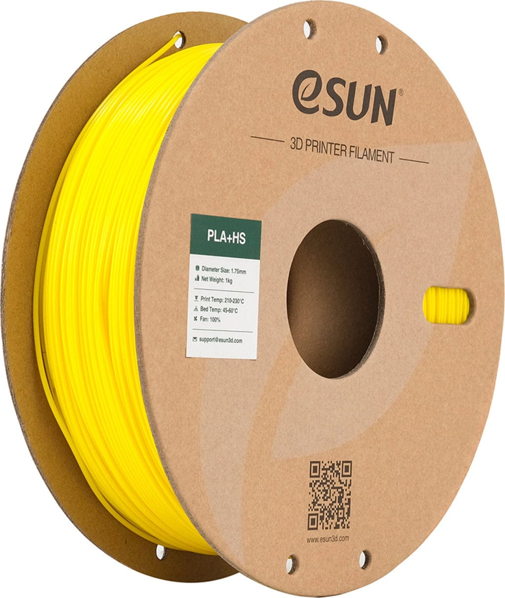 eSUN  PLA+HS Yellow, 1,75 mm / 1000 g    PLA-Filament für den Hochgeschwindigkeitsdruck