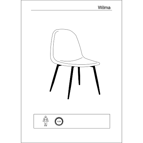 Wilma spisebordsstol - lysegrå