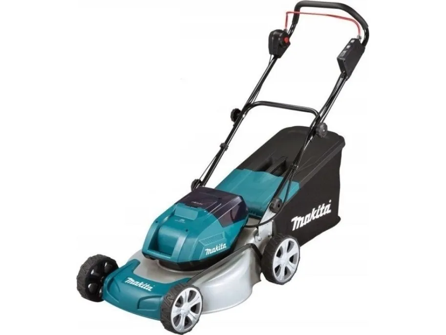 Makita Twin DLM460PT2 - Græsslåmaskine - ledningfri - 18 V - 5 Ah - 2 batterier - 2500-3300 opm - 46 cm - 25.3 kg