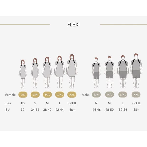 SWEDISH POSTURE Holdningsstøtte Flexi Hvit M-L
