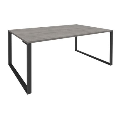 Bureau URBAN Manager - L180 x P100 x H72,5 cm - pieds carbone - plateau imitation chêne gris