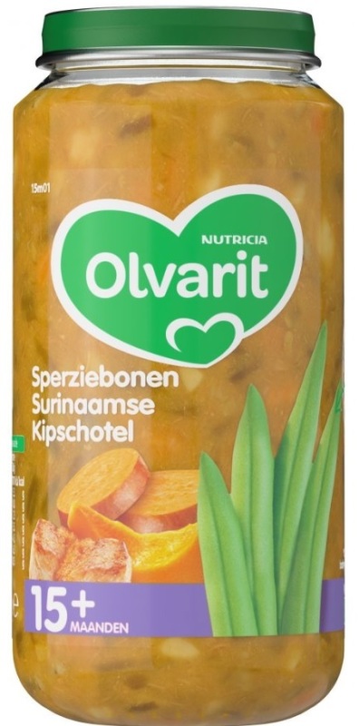 Olvarit 15m01 sperziebonen surinaamse kipschotel 250g