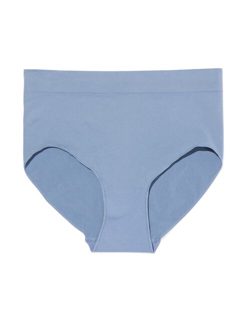 slip femme taille haute sans coutures micro bleu moyen