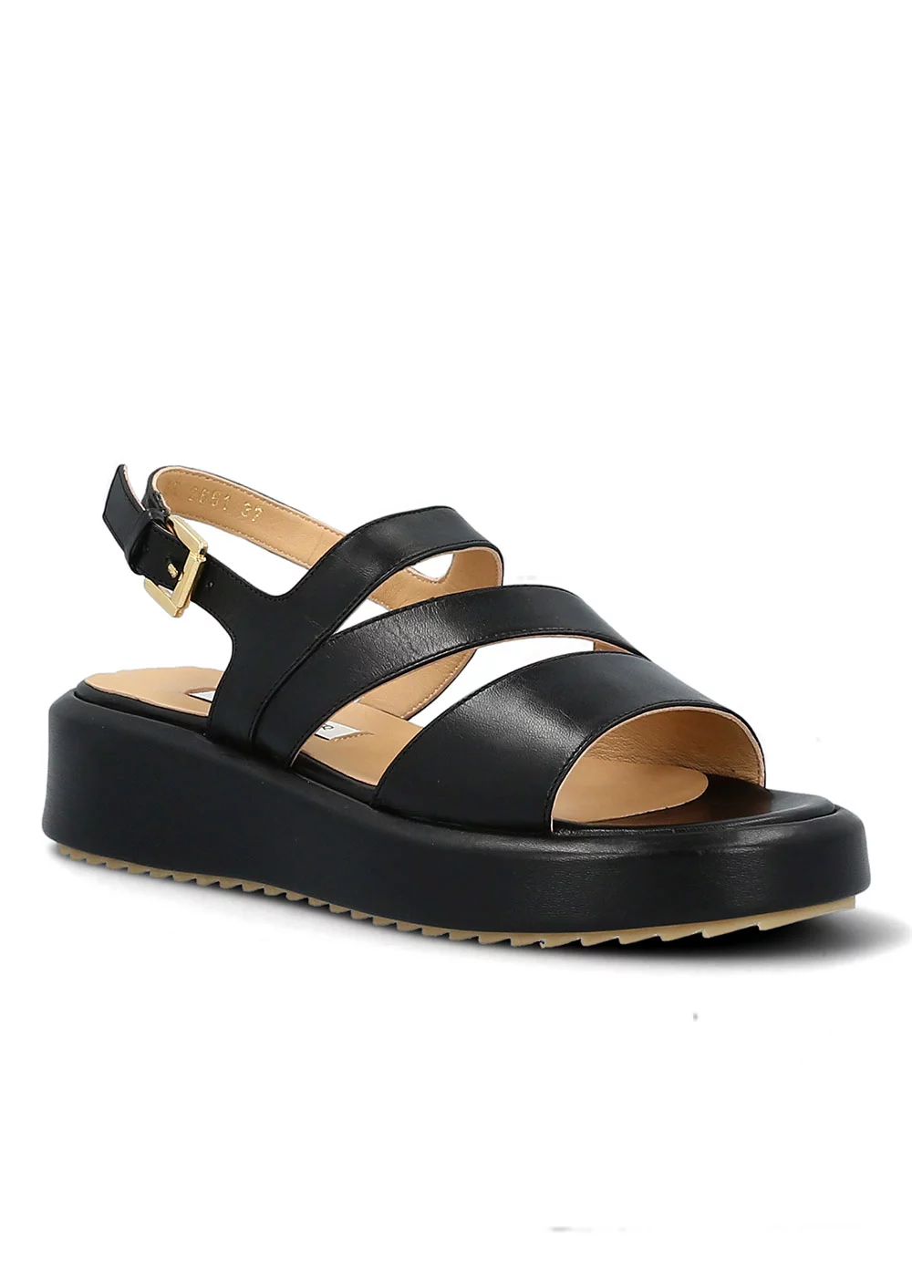 SANDALE TERNAUX CUIR NOIR