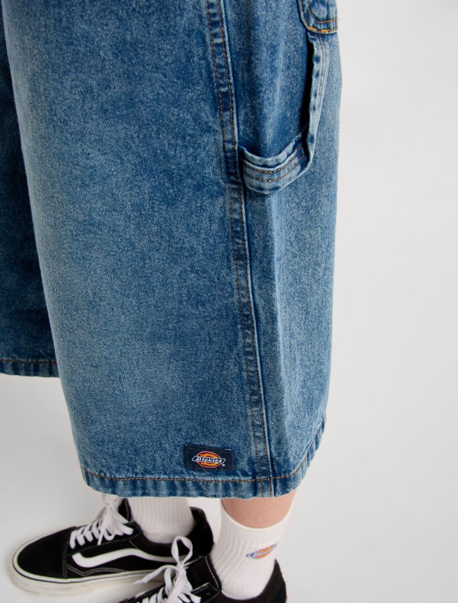 Dickies Carpenter Denim Jort Women Rinsed Faded