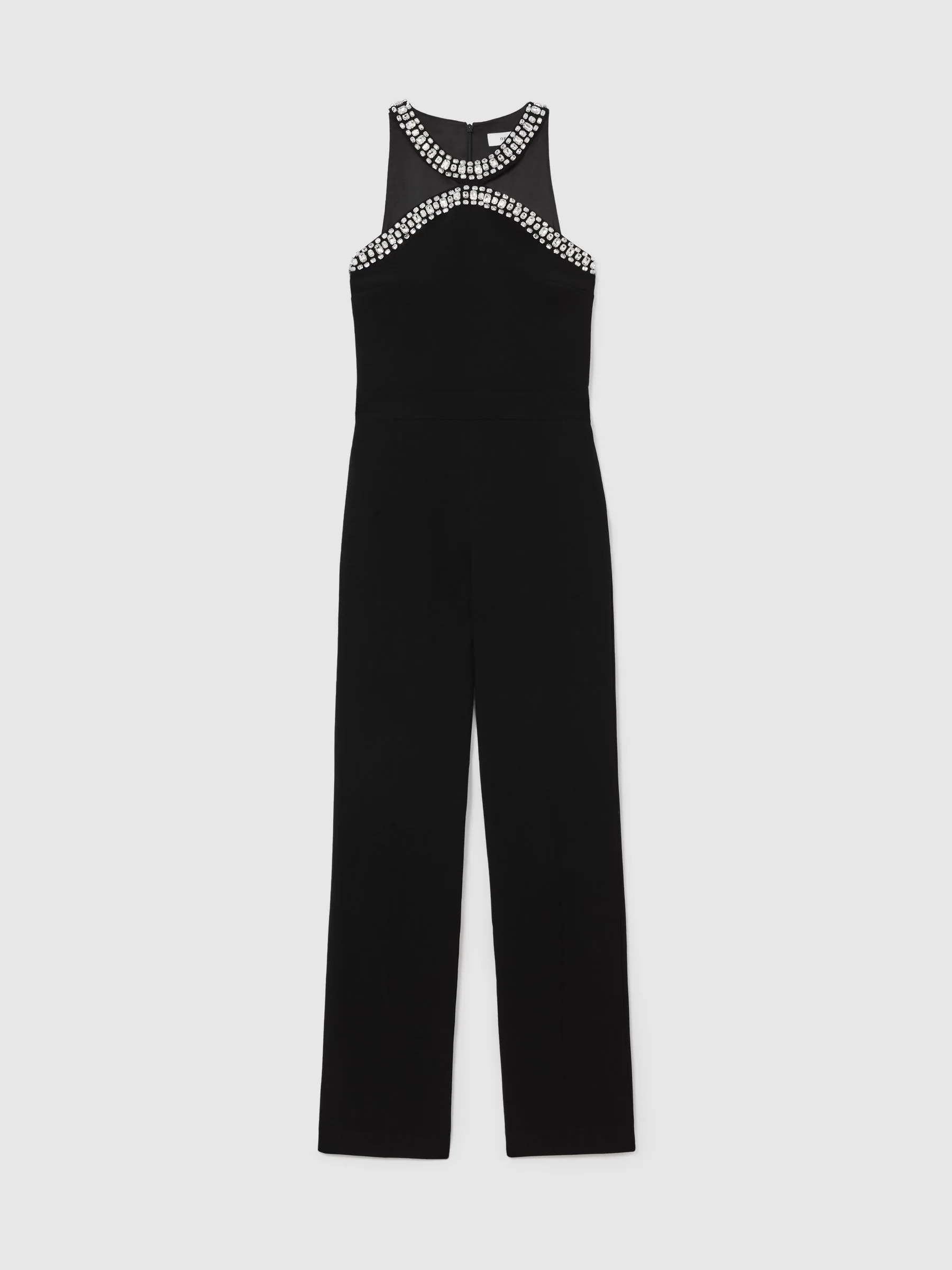 Reiss Simone Crystal-Embellished Cut-Out Jumpsuit