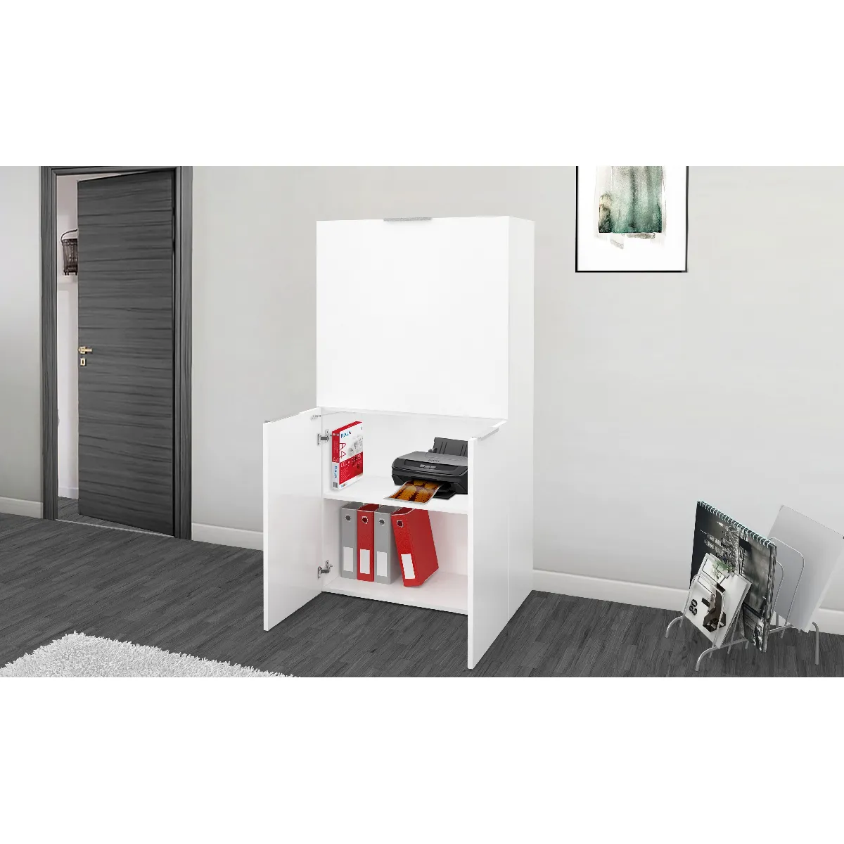 Bureau Alter blanc brillant