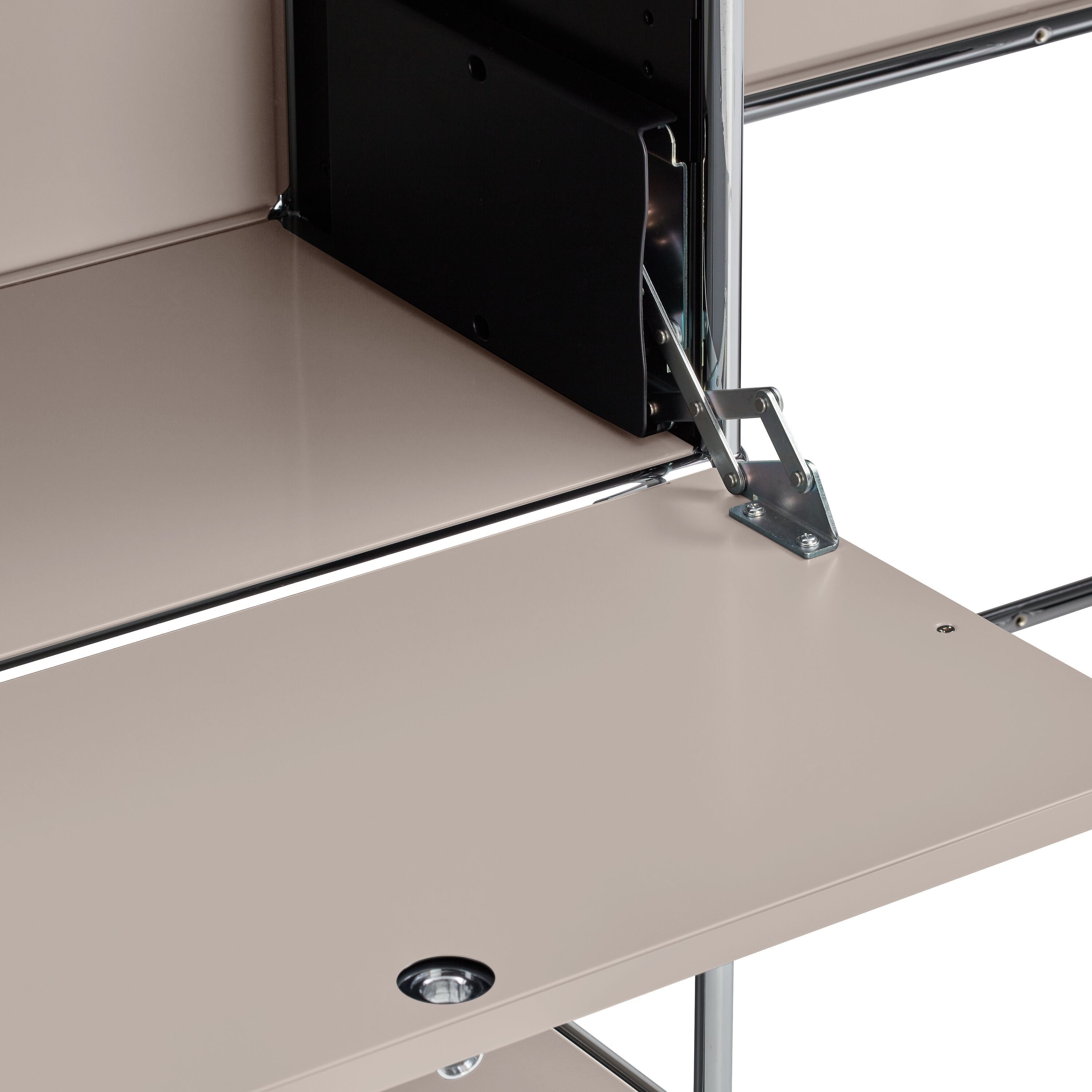 FLEXCUBE Schreibtisch - Taupe / B: 228.0 cm x T: 40.0 cm x H: 80.0 cm